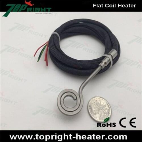 Kevlar Sleeve Flat Coil Heater with K type thermocouple 120v 180w