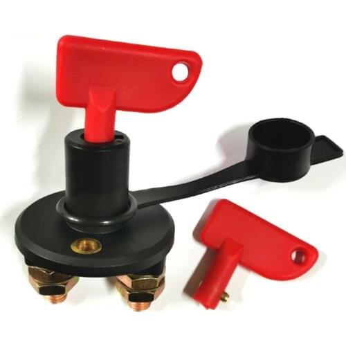 M8 Two-hole Car Power Switch Knob Type Battery Anti-leakage Power-off Switch Rotating Power Off Switchs Car Interior Accessories