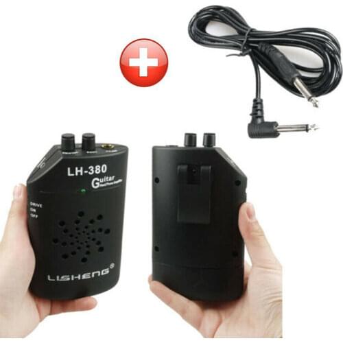 Guitar Mini Amplifier Clip Amp Headphone Speaker with Connective Cable for 9V 1.3W Audio Guitar Amp Electric Guitar
