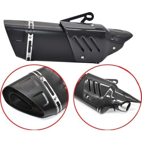 Motorcycle 51mm 500cc 600cc Exhaust Modified Muffler Pipe Scooter Pit Bike Dirt Motocross with cover for R6 ZX6R GSXR750