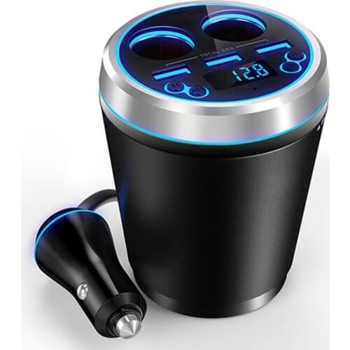 TF/Micro SD Music MP3 Player Car Kit Bluetooth FM Transmitter HandsFree Cigarette Lighter Splitter 3 Ports USB Car Phone Charger