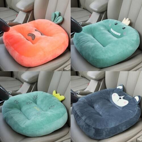 Cartoon Car Seat Heightening Cushions Car Seat Thickening Pad Multi-functional Protector Winter Warm Padded Cushion
