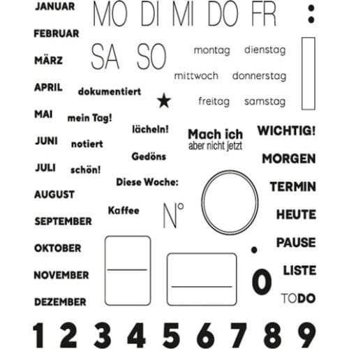 German Clear Stamp for Scrapbooking Transparent Silicone Rubber DIY Photo Album Decor 121