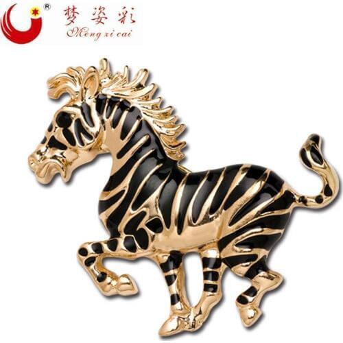 New Jewelry Fashion Vintage Broches Pins Girls Wedding Dress Animal Horse Crystal Rhinestone Brooch For Women broches para ropa