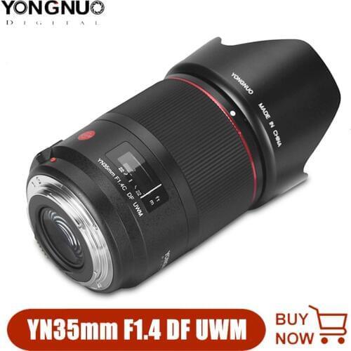 YONGNUO YN35mm 35MM F1.4 DF UWM Lens Auto Focus fixed lens for Canon 6D 5D MARK IV 70D 200D 6D MARK II T6 1300D 200D 70D 7D G7X
