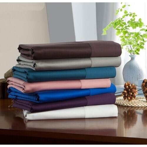Solid Color Courtyard Luxury Wind Pure 100% Cotton 60 Satin Hundreds of Long Staple Woven Fitted Bed Sheets Home Textile