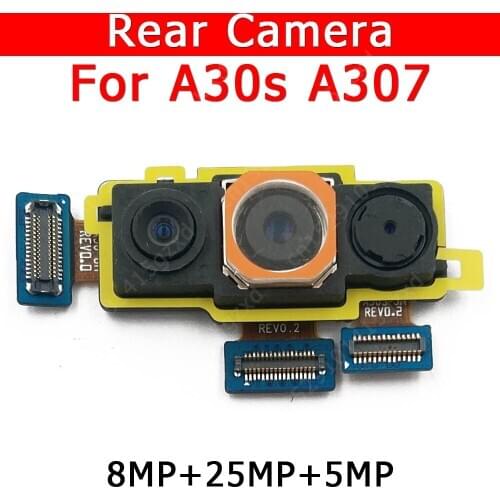 Original Rear View Back Camera For Samsung Galaxy A30s A307 Main Camera Module Mobile Phone Accessories Replacement Spare Parts