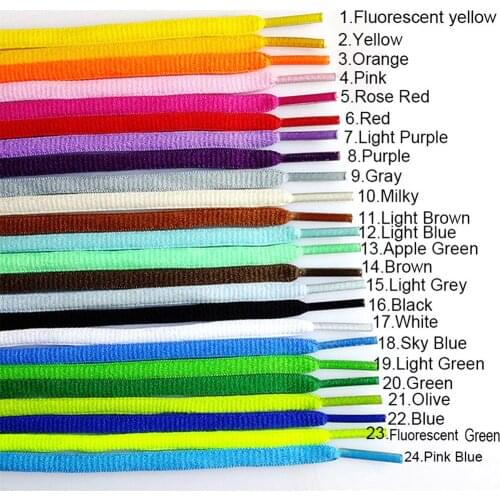 Mens and Womens Sports Shoelaces Color Flat Semicircular Shoelace Suitable for All Shoes Round laces Bootstrings Cord 1 pair