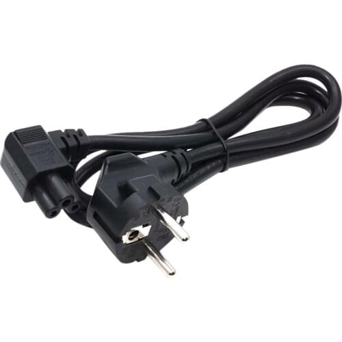 EU Plug 2 Pin-4.8mm to C5 90 Degree/Angle Cloverleaf Lead Power Cable Lead Cord PC Monitor