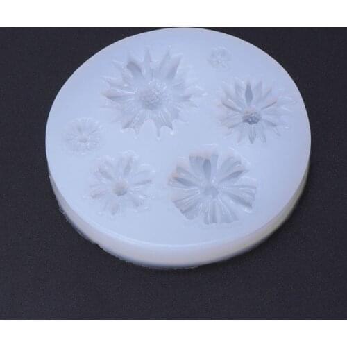 Silicone Mold DIY Jewelry Making Floral Flower Pendant Mirror Epoxy Resin Cake Decorations Handcraft Jewelry Tools & Equipments