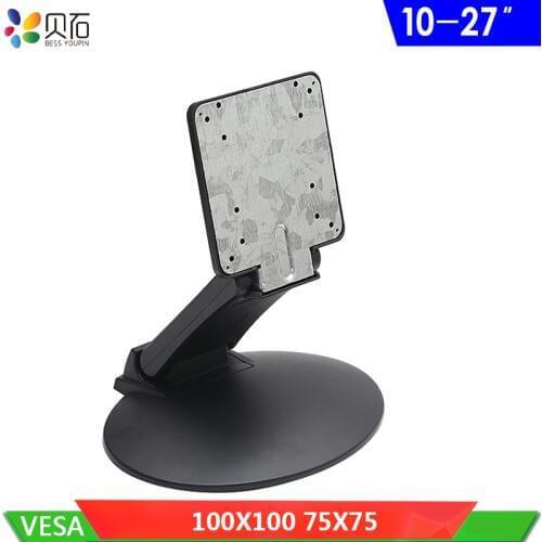 Folding LCD Monitor Table Stand Adjustable TV Mount Holder Desk Bracket for 10''- 27'' TV with VESA Hole 75x75mm 100x100mm