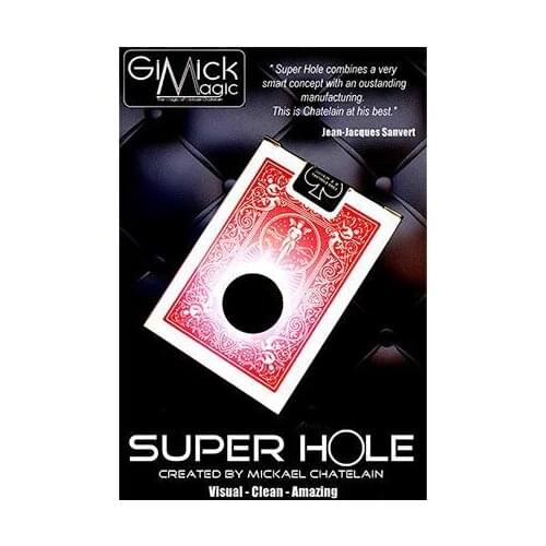 SUPER HOLE by Mickael Chatelain Close up magic tricks Gimmicks illusion card magic fun magic props,bar trick