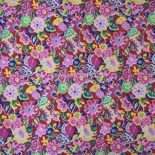 Hot sale 150CM Width Vintage Floral printed 100% cotton Poplin fabric for patchwork