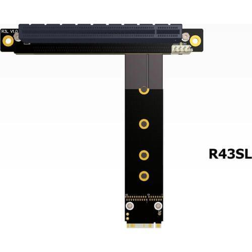 32G/bps PCI-e 16x To M2 M.2 for NVMe Key-M 2230 2242 2260 2280 Riser Card Gen3.0 Cable PCIe x16 Extender with Sata Power Cable