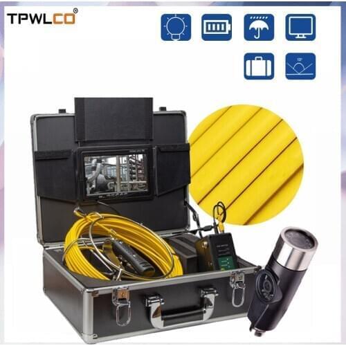 20M 7inch Industrial Pipe Sewer Inspection Video Camera Waterproof 42mm Dual Camera Lens HD 1200TVL Pipeline Drain Endoscope