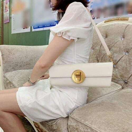 Genuine leather women bag retro baguette handbag niche design High sense light luxury shoulder bag 01-GN-ddgjqs