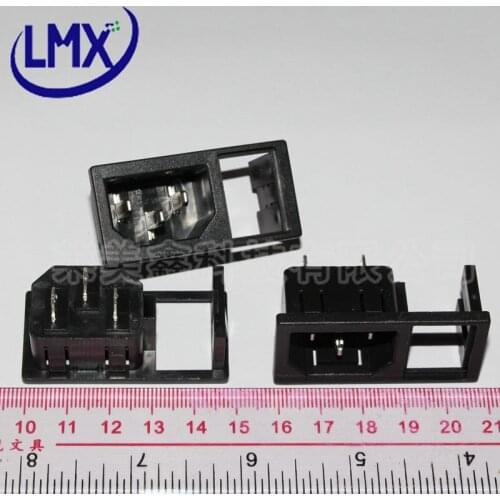 10pcs/lot 250V 10A IEC320 C14 3 Pins AC Power Inlet Socket Screw Switch Holder free shipping