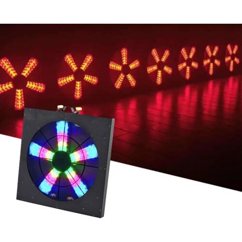 180Pcs RGB LED Fan Light Stage SMD 5050 Disco Show Effect Lights led Music Party Rotating Effect Wash Light For DJ Bar Xmas Club