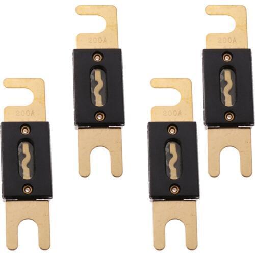 4 Pieces High Quality Electrical Protection Gold Plated Flat Blade ANL Fuses
