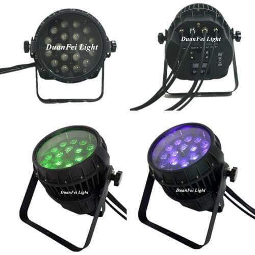 4unites 18.18 led par rgbwa uv wireless par can outdoor zoom wash par light led rgbwa uv 18w