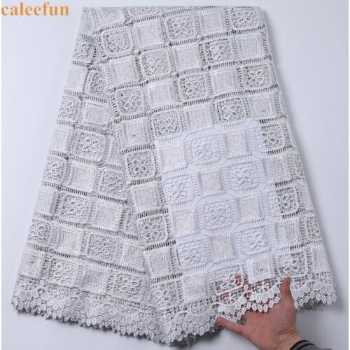 African Guipure Cord Lace Fabric Embroidery Water Soluble Lace For Wedding 2021 High Quality Nigerian Laces Fabrics Y2201