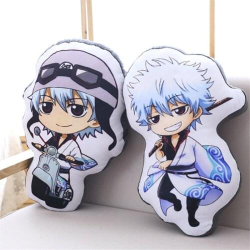 Anime GINTAMA Plush Pillow Doll Sakata Gintoki Okita Sougo Kawaii Cartoon Cosplay Accessories