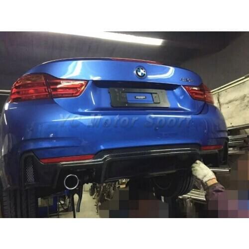 Car Accessories Carbon Fiber Rear Diffuser Fit For 2014-2015 4 Series Gran Coupe F32 F33 F36 EDC Style Rear Under Diffuser