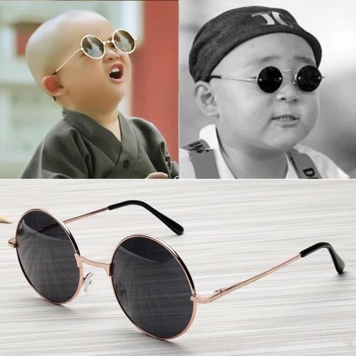 Childrens round glasses vintage metal small round sunglasses baby cute boy cute little glasses sunglasses hipster