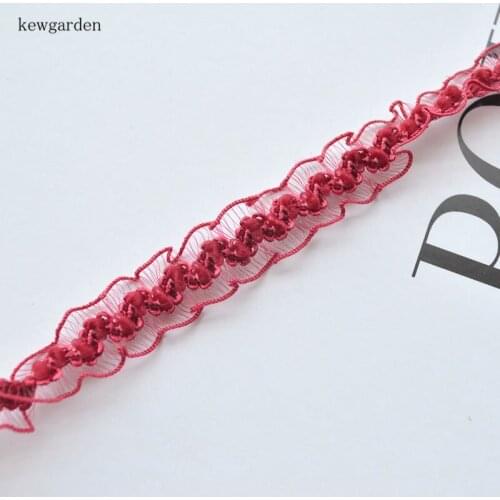 Kewgarden 2" 1" 25mm 50mm Elastic Stripe Fish Net Ribbon DIY Headband Accessories Webbing Riband Handmade Tape 10 Yards