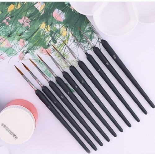 10 set hook line pen watercolor brush practical art painting stroke hook line pen paint brush set nylon hook line pen
