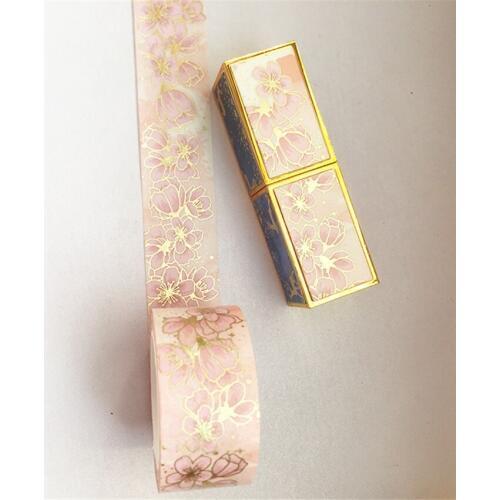 Cherry Blossoms Lipstick Bullet Journal Washi Tape Set Adhesive Tape DIY Scrapbooking Sticker Label Masking tapes Paper S063