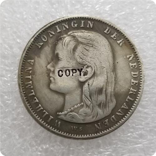 1896 NETHERLANDS 1 GULDEN COIN COPY commemorative coins-replica coins medal coins collectibles