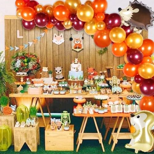 Forest Theme Party Decor Latex Balloons Arch Kit For Oh Baby Baby Shower Girl/Boy Jungle Animals Birthday Party Decorations Kids