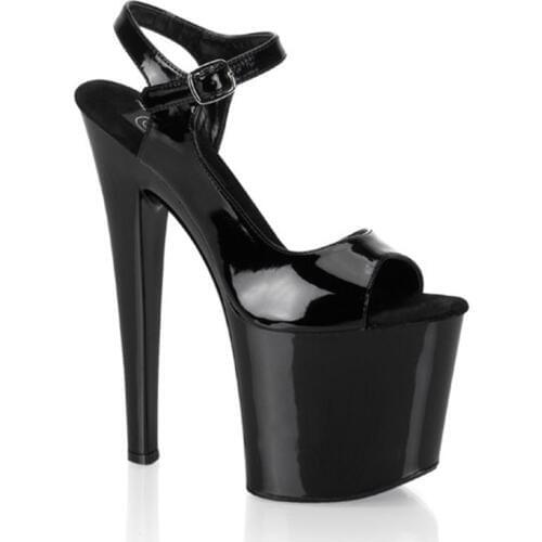 17cm Summer high-heeled shoes new packets of foreign trade big yards for womens shoes sandals of the lacquer that bake