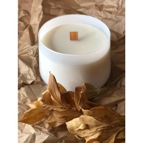 Moon Candle with Bamboo Stick in Glass Soy Wax Aromateraphy Candle