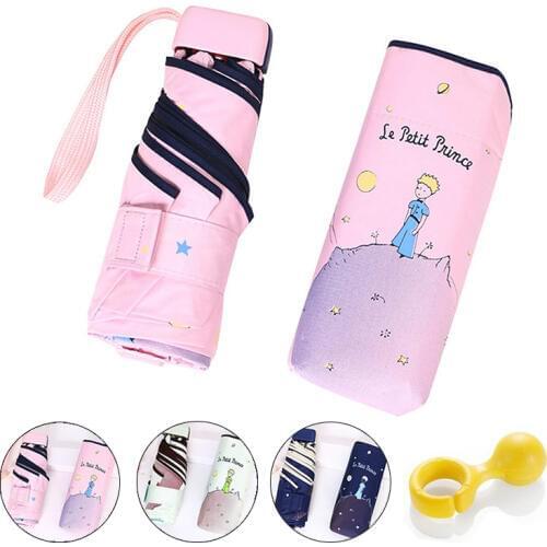 Cartoon mini pocket umbrella child child 5 fold umbrella umbrella windproof UV umbrella female children umbrella