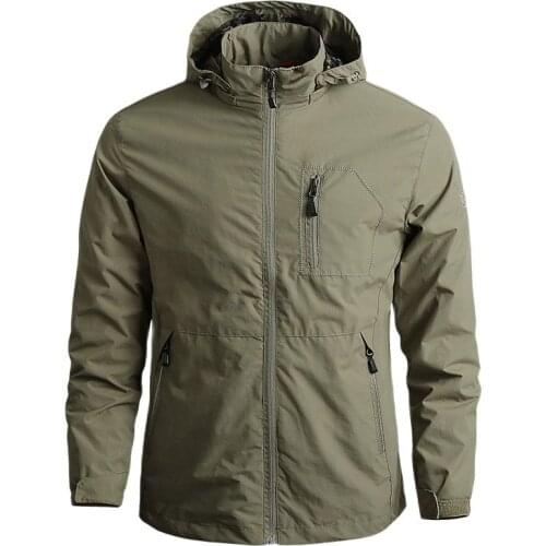 2021 New Men Jacket Casual Bomber Jacket Male Loose Zipper Tactical Overcoats Outerwear Cargo Windbreaker Military Coats Men