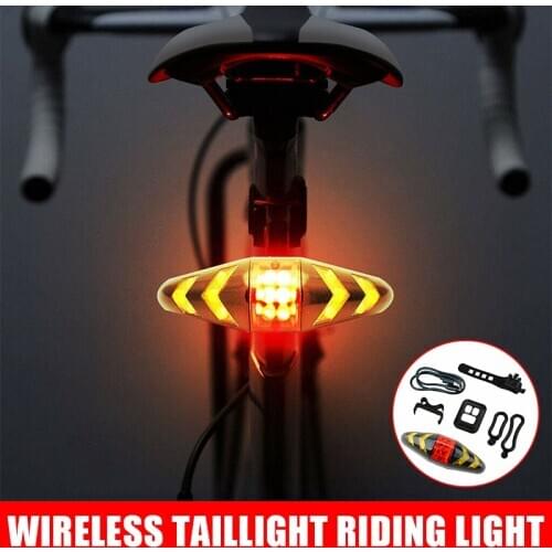 New Bicycle LED Indicator Bike Rear Tail Light Turn Signal Light Wireless Remote Control SCI88