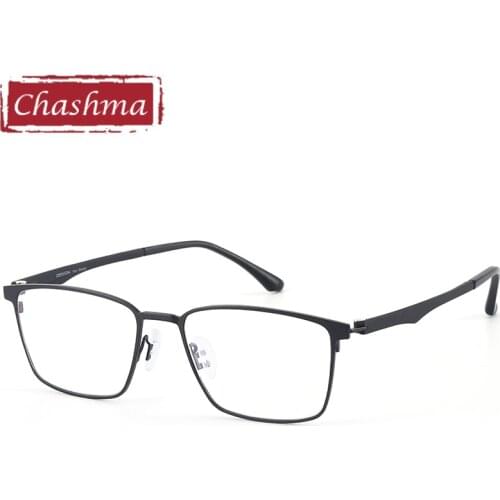 Chashma Titanium Alloy Eyeglass Frame Men Square Myopia Optical Prescription Glasses 2020 New High Quality Designer Eyewear