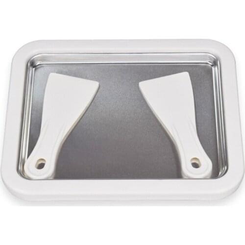 Ice Cream Roller Plate W/ 2 Spatulas for Kids Family DIY Ice Cream Anti-Griddle Pan For Handmade Ice Cream Frozen Yogurt