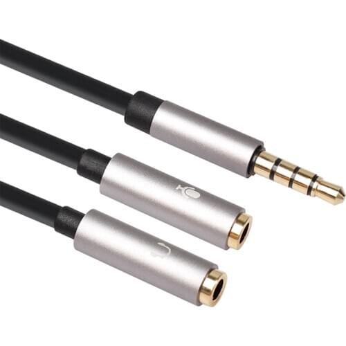 With Identification Resistance CTIA Standard 3.5mm One Male to Two Female Mobile Phone Headset Microphone Splitter