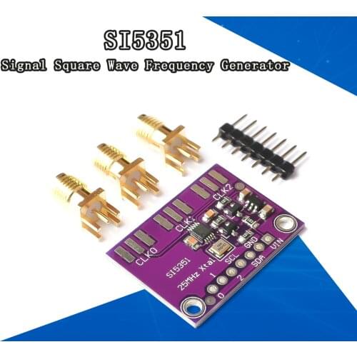 DC 3V 5V SI5351 SI5351A I2C Clock Signal Generator Module High Frequency Signal Square Wave Frequency 8KHz-160MHz For Arduino