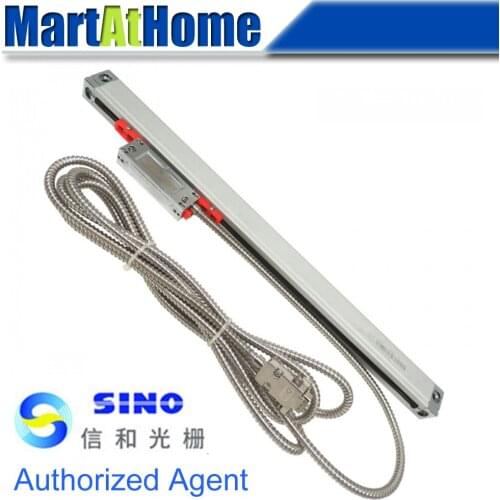 SINO KA-300 5V DRO Grating Ruler Linear Scale Encoder 920mm 5μm Displacement Sensor with protection Cover for Lathe Machine