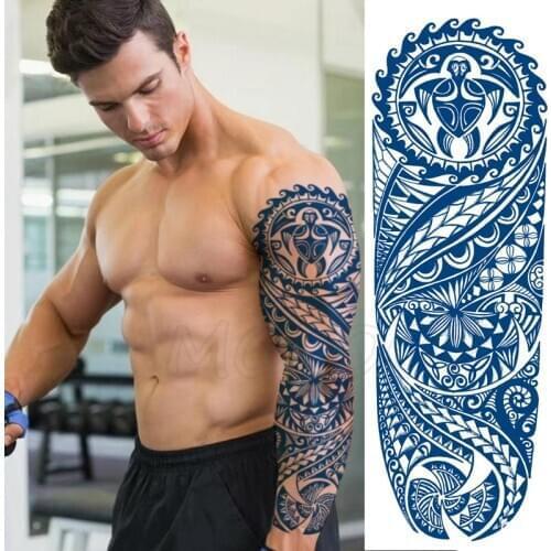 Juice Tattoo Sticker Flower Turtle Totem Gear Wheel Element Stickers Full Arm Body Art Fake Tatoo Keep about 15 Days