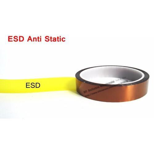 0.06mm Thick 230mm*20M Heat Withstand ESD Single Side Adhesive Tape, Polyimide Film for Golden Point Protect, Relays