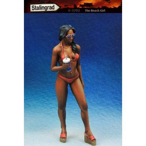 1:35 Die-cast Resin Actionable Model DIY Hand-colored 55mm Swimsuit Girl Beautiful Girl Model Free Shipping