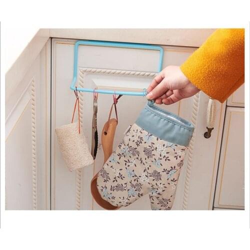 1PC Four Colors of Creativity Kitchen Organizer Towel Rack Hanging Holder Bathroom Cabinet Cupboard Hanger Shelf For Kitchen Su