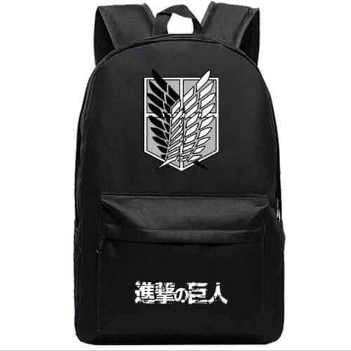 Anime Shingeki no Kyojin Attack on Titan Backpack School Bags for Boys Girls for Teenagers School Bagpack Satchel Travel Bags