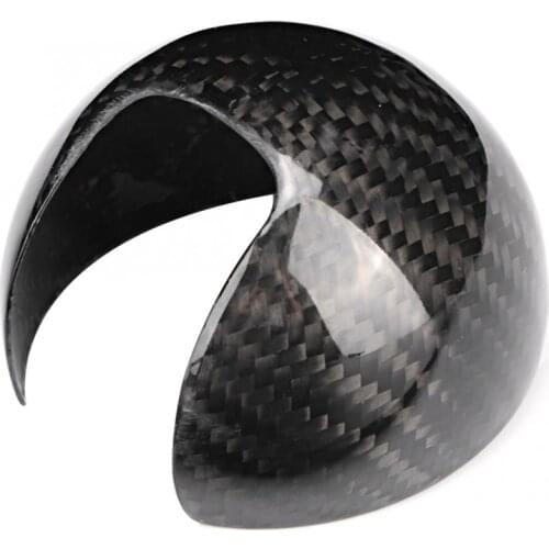 Car Carbon Fiber Gear Shift Knob Head Cover Fit for Audi A3 S3 2012 2013 2014 2015 2016 2017 2018 Left-Hand Driving