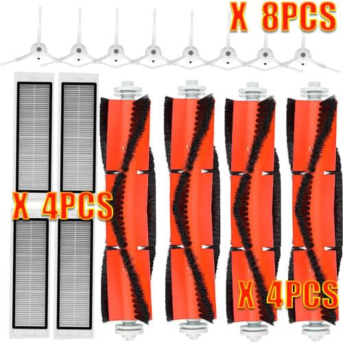 8 * side brush + 4* HEPA filter + 4* main brush Suitable for xiaomi vacuum 2 roborock s50 xiaomi roborock Xiaomi Mi Robot
